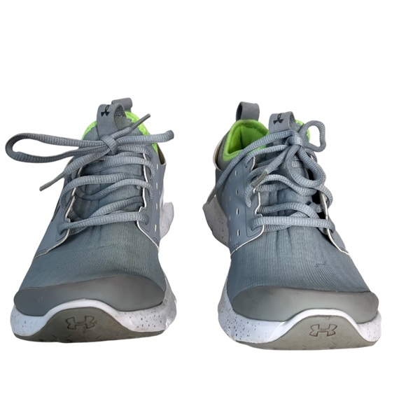 Under Armour Women’s Low Cut Gray Green Sneakers Shoes Size 8.5 - Picture 2 of 8